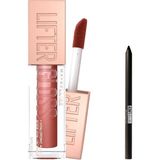 Kazan Hobi Maybelline New York Lifter Gloss Nemlendirici Dudak Parlatıcısı - 016 Rust & Maybelline Tattoo Mini Jel Göz Kalemi Hediyeli