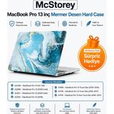 Kazan Hobi Mcstorey MacBook Pro 13 Mermer Desenli Kılıf A1706 A1708 A1989 A2159 A2251 A2289 A2338 M1 M2 Uyumlu Ince Hafif Sert Kapak Koruyucu Kılıf R-847