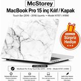 Kazan Hobi Mcstorey MacBook Pro 15 Mermer Desenli Kılıf A1707 A1990 Uyumlu Baskılı Sert Kılıf Ince Hafif Koruyucu Kapak R-08