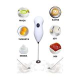 Kazan Hobi Mini El Mikseri; Pilli Süt Köpürtücü, Kahve Çırpıcı, Telli Blender, Cappuccino Mixer - 10 x 10 cm