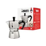 Kazan Hobi Moka Express: 2 Cups Ocak Üstü Espresso Pişirici; 90 Ml, Gümüş Renk, Alüminyum Gövde, Patentli Güvenlik Valfi, Tüm Ocak Türleri Için Uygundur (Indüksiyon Hariç) - Renkli