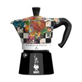 Kazan Hobi Moka Express Mackenzie: 3 Cups Ocak Üstü Espresso Pişirici 130 ml Karma Renk Alüminyum Gövde - Renkli