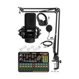 Kazan Hobi MX-2020 Platinium Ses Kartı, Mikrofon ve Stand Içeren Pc/telefon Canlı Yayın Seti - Renkli