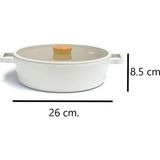 Kazan Hobi Neoflam D-NEOF226L Fıka Cam Kapaklı Alumınyum Sıg Tencere 26 cm Be