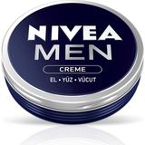 Kazan Hobi Nıvea Men Erkek Bakım Kremi 75 Ml, El, Yüz ve Vücut Nemlendirici Krem, Hızlı Emilir, Yapışkan His Bırakmaz, E Vitamini, Tüm Cilt Tipleri