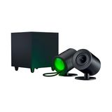 Kazan Hobi Nommo V2; Kablolu Subwoofer'lı Tam Aralıklı 2,1 Pc Oyun Hoparlörleri (Alüminyum Faz Fişli 3" Tam Aralıklı Sürücüler, 5,5" Sürücülü Aşağı Ateşlemeli Subwoofer, Thx Ses) Siyah - Çok Renkli
