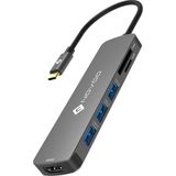 Kazan Hobi Novoo Type-C To 3*usb-A 3.1 4K HDMI Tf Sd Kart Okuyucu Dönüştürücü Adaptör