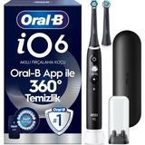 Kazan Hobi Oral-B Io6 Siyah Şarjlı/elektrikli Diş Fırçası, 2 Fırça Başlığı, Uzun Ömürlü Pil, Premium Seyahat Kabı, Yedek Başlık Kabı