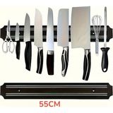 Kazan Hobi Organizer; Mıknatıslı Bıçak Askısı Duvar Montajlı 55 cm | Güçlü Mıknatıs Tutuş, Paslanmaz Alüminyum, Vidalı Montaj, Yer Tasarrufu Sağlar, Çok Amaçlı Kullanım