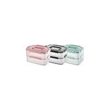Kazan Hobi Orret Home 2x1,8 L Çift Katlı Plastik Yemek Taşıma Kutusu 3,6 L Saklama Kabı Sızdırmaz Contalı Şeffaf Kilitli Sefer Tası Beslenme Kabı Lunch Box Erzak Kabı (1 Adet)