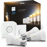 Kazan Hobi Philips Huewa 8-75W Beyaz Ambiyans Akıllı LED Ampul Başlangıç Seti 3'lü, Akıllı Butonlu, E27, Bluetooth Özellikli