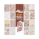 Kazan Hobi Planner Sticker Set, 1500+ Adet Çıkartma, Takvim ve Ajanda Etiketleri, 3 Aylık Sticker Book - Çok Renkli - Standart - Otomatik