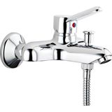Kazan Hobi Punto Viva Banyo Bataryası A41045, Duvardan Montaj, Krom, Seramik Kartuşlu, Pirinç Gövde