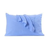 Kazan Hobi Püskül 2-Adet Müslin Yastık Kılıfı Seti, 100% Pamuk 2-Katlı Standart Ölçü, Açık Mavi, 50X70 cm 2'li Yastık Kılıfı, Ultra Yumuşak Havadar Nem Emici Terletmeyen Müslin Yastık Kılıfları - Çok Renkli