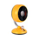 Kazan Hobi Q3 LED Şarjlı Sarı 120 3 ° Salınımlı Kademeli Işıklı Masaüstü Fan Vantilatör Retro - Çok Renkli
