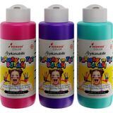 Kazan Hobi Red Rose Mor, Fuşya, Turkuaz Parmak Boyası 3'lü Set 3X120 ml