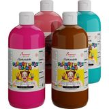 Kazan Hobi Red Rose Tamamlayıcı Renkler Parmak Boyası 4'lü Set 4X500 gr