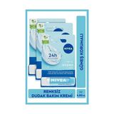 Kazan Hobi Renksiz Dudak Bakım Kremi Hydro Care 4.8 G, 24 Saat Nemlendirici, SPF15 Güneş Koruyucu, X3 Adet - Çok Renkli