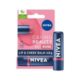 Kazan Hobi Rose Renkli Nemlendirici Dudak Bakım Kremi 4.8 G, SPF30, Allık Etkisi, Dudak ve Yanaklar, E Vitamini - Çok Renkli