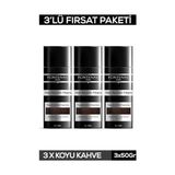 Kazan Hobi Saç Dolgunlaştırıcı Keratin Fiberleri, Koyu Kahve Topik Saç Tozu 50 G X3, Çok Renkli