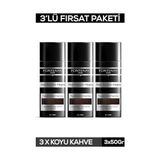 Kazan Hobi Saç Dolgunlaştırıcı Keratin Fibers Koyu Kahve Topik Saç Tozu 50 G X3