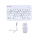 Kazan Hobi Samsung S10 Fe Uyumlu Beyaz Türkçe Bluetooth Klavye, Mouse ve Tablet Standı AL5166 - Çok Renkli