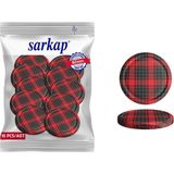 Kazan Hobi Sarkap Kavanoz Kapağı, 82MM, Hava Geçirmez, Sızdırmaz, Konserve Için Uygun, 10'lu Paket (Ekoseli)