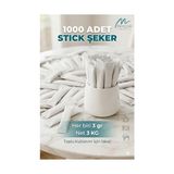 Kazan Hobi Şeker Stick Beyaz 3 G x 1000 Adet