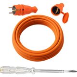 Kazan Hobi Seyyar 5 Metre Uzatma Kablosu Ttr Cca Çok Telli 3x2.5 mm Elektrik Kablo Kontrol Kalem Dişi Erkek Fiş