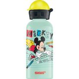 Kazan Hobi Sıgg - Kbt Disney Mickey Mouse School Alüminyum Içecek Şişesi, Sızdırmaz ve Kırılmaz, Tüy Kadar Hafif, Bpa Içermez, Iklime Zarar Vermez Sertifikalı, Spor ve Okul, Beyaz Yeşil, 0,4 L