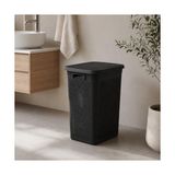 Kazan Hobi Siyah Plastik Kirli Çamaşır Kutusu, Kapaklı ve Ince Dar Alanlara Uygun - 10 x 10 cm - Çok Renkli
