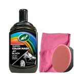 Kazan Hobi Siyah Renkli Jet Black Cila 500 Ml, Pasta Cila Süngeri ve 3 Bez