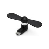 Kazan Hobi Siyah Type-C Telefon Soğutucu Fanı; Powerbank Uyumlu, Sessiz ve Taşınabilir Mini Usb-C Fan - Çok Renkli