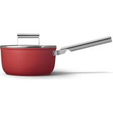 Kazan Hobi Smeg CKFS2011RDM Tencere, Kırmızı, Yapışmaz Kaplama, Alüminyum, Patentli Taban, 20 cm