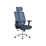 Kazan Hobi Spark Ofis Sandalyesi Baş Destekli Fileli Sırt Ergonomik Çalışma Koltuğu (Mavi) - Çok Renkli