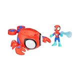 Kazan Hobi Spidey And His Amazing Friends Su Ağları Örümcek Yengeç Denizaltı Oyuncak - Çok Renkli