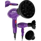 Kazan Hobi Steiner 3800 Watt Professional Saç Kurutma Makinesi Ac Motor Fön Makinesi Mor + Difüzör + 2 Adet Başlık