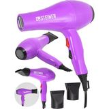 Kazan Hobi Steiner Alman 3400 Watt Profesyonel Saç Kurutma Makinesi Fön Makinesi Ac Motor MS-9001 Pembe + 2 Adet Başlık