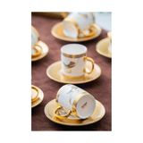 Kazan Hobi Stork Kahve Fincanı Takımı, 6 Kişilik 90 ml - Renkli