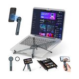 Kazan Hobi Taşınabilir 3'ü 1 Arada Manyetik Dizüstü Bilgisayar, Tablet ve Telefon Standı, 10-15,6 Inç Dizüstü Bilgisayarlar ve 4-13 Inç Tabletler/telefonlar Için - Çok Renkli - 10 x 10 cm