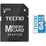 Kazan Hobi Tecno 64GB 100MB/S Micro Sd Hafıza Kartı ve Adaptörü (Tecno Türkiye Garantili)