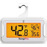 Kazan Hobi Temppro TP110 Büyük Işıklı LCD Ekranlı, Max/min Kayıtlı Su Geçirmez Dijital Buzdolabı ve Dondurucu Termometresi (1 Adet)