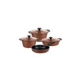 Kazan Hobi Tencere, Triana 7 Parça Granit Döküm Seti Bronz 3536 - Çok Renkli - 10 x 10 cm