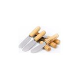 Kazan Hobi Tereyağı, Bal ve Çikolata Bıçağı, 6'lı Ahşap Saplı Kahvaltı Spatulası