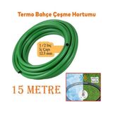 Kazan Hobi Termo Dayanıklı Katlı Çeşme 3 15 Metre 12.5 mm 1/2 Bahçe Hortumu - Standart