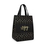 Kazan Hobi Termoslu Piknik Çantası 30X20X40 Cm, Isı Yalıtımlı Alüminyum Kaplamalı Iç Yüzey, Keçe Dış Yüzey, Katlanabilir Termal Alışveriş Plaj Kamp Piknik Çantası Siyah - Çok Renkli
