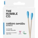 Kazan Hobi The Humble Co. - Humble Brush Cotton Swabs - Blue, Bambu Kulak Çubuğu Mavi, Çevre Dostu Pamuklu Kulak Çubukları, Plastik Içermeyen Ambalaj, Doğal Renkli Pamuktan Kulak Çubukları