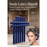 Kazan Hobi Transformacion 10'lu Sosis Bigudi Seti 11MM | Isısız Esnek Saç Şekillendirici | Doğal Dalga ve Bukle Için Latex Köpük Bigudi 719268