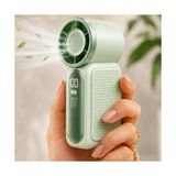 Kazan Hobi Vantilatör, 9cmx4 cm Ultra Mini En Küçük El Fanı Taşınabilir Şarjlı Dijital Göstergeli Ayarlanabilir Hız Kademeli Taşınabilir Soğutucu Fan Usb-C Şarjlı Masaüstü Seyahat Ofis Kamp Için Fs-24 - Çok Renkli