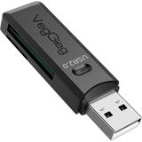 Kazan Hobi Veggieg USB 2.0 Sd ve Micro Sd Hafıza Kart Okuyucu Siyah